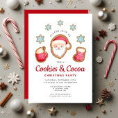 Schattigee kerstkoekjes en cacao kerstfeest kaart