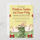 Schattigee kerstkoekjes en cacaopartij kaart (Voorkant)