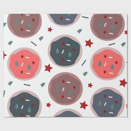 Schattigee kerstkoekjes Spinkles Bakkerij Sweet Cadeaupapier (Vlak)