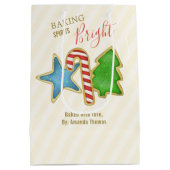 Schattigee Kerstkoekjes Waterverf Custom Medium Cadeauzakje (Achterkant)