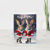 Schattigee Kerstkonijntjes Konijnenliefhebber koni Kaart (Voorkant)