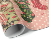 Schattigee kerstkousen met Kittens Cadeaupapier (Rol Hoek)