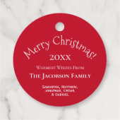 Schattigee Kerstkrans Foto Lijst Vakantie Gift Lab Bedankjes Labels (Achterkant)