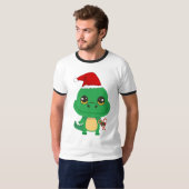 Schattigee kerstkrokodil t-shirt (Voorkant volledig)