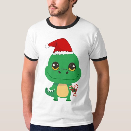 Schattigee kerstkrokodil t-shirt (Voorkant)