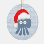 Schattigee kerstkwal keramisch ornament (Links)