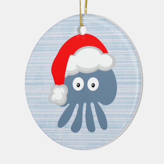 Schattigee kerstkwal keramisch ornament (Links)