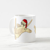 Schattigee kerstluiaard in een boom koffiemok (Voorkant links)