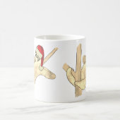 Schattigee kerstluiaard in een boom koffiemok (Center)