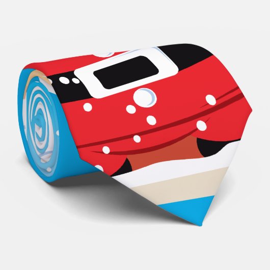 Schattigee kerstman aangepaste kerst stropdas (Opgerold)