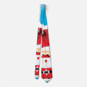 Schattigee kerstman aangepaste kerst stropdas (Achterkant)
