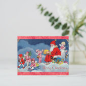Schattigee  Kerstman Angels Briefkaart (Staand voorkant)