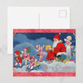 Schattigee  Kerstman Angels Briefkaart (Voorkant / Achterkant)