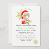 Schattigee Kerstman Baby shower Uitnodigen Kaart (Voorkant)