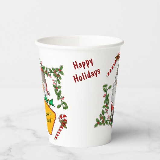 Schattigee Kerstman Berichtenbord Kerstmis Papieren Bekers (Links)