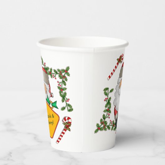 Schattigee Kerstman Berichtenbord Kerstmis Papieren Bekers (Rechts)