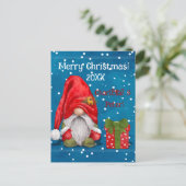  Schattigee Kerstman Briefkaart (Staand voorkant)