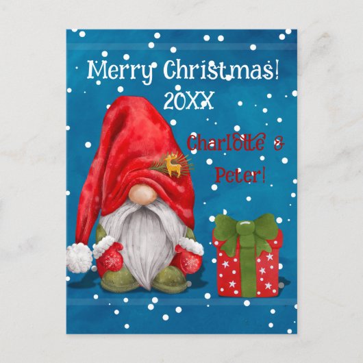  Schattigee Kerstman Briefkaart (Voorkant)