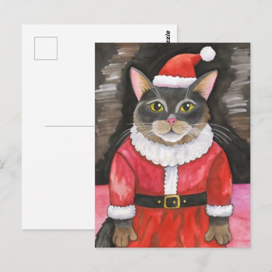 Schattigee Kerstman Briefkaart (Voorkant / Achterkant)