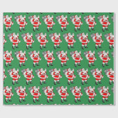 Schattigee  Kerstman Cadeaupapier (Vlak)