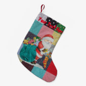 Schattigee kerstman die geschenken leveren traditi kleine kerstsok (Voorkant (Hangend))