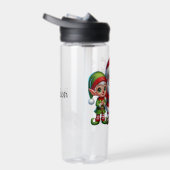 Schattigee Kerstman Elf en Rendier Kerstmis Gepers Waterfles (Rechts)