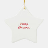 Schattigee Kerstman en Cadeaudoos Kerstversiering Keramisch Ornament (Achterkant)