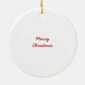 Schattigee Kerstman en Cadeaudoos Kerstversiering Keramisch Ornament (Achterkant)