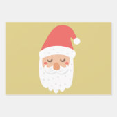 Schattigee kerstman en grappige kersthond Rood en  Inpakpapier Vel (Voorkant 2)