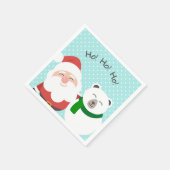 Schattigee Kerstman en Polar Beer Kerstvrienden Ki Servet (Hoek)