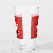 Schattigee kerstman en sneeuwkerst glas (Rechts)