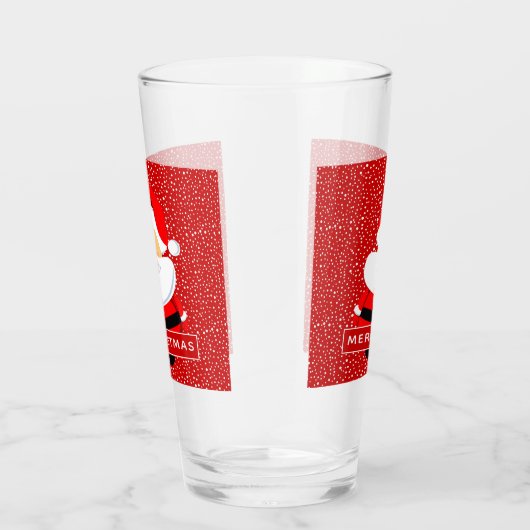 Schattigee kerstman en sneeuwkerst glas (Rechts)