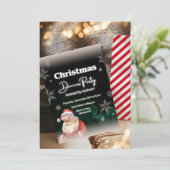 Schattigee Kerstman en Sneeuwvlokken Thema - Kerst Kaart (Staand voorkant)