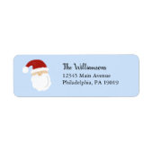 Schattigee Kerstman Face Christmas Retouradres Etiket (Voorkant)
