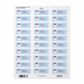 Schattigee Kerstman Face Christmas Retouradres Etiket (Full Sheet)