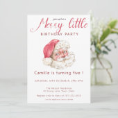 Schattigee Kerstman Gezicht Kerstfeest Kaart (Staand voorkant)