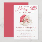 Schattigee Kerstman Gezicht Kerstfeest Kaart (Voorkant / Achterkant)