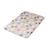 Schattigee kerstman gezichten kerstpatroon badmat (Gekanteld)