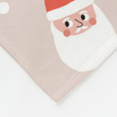 Schattigee kerstman gezichten kerstpatroon fleece deken (Hoek)
