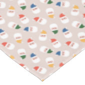 Schattigee kerstman gezichten kerstpatroon tafelkleed (Gekanteld)