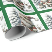 Schattigee Kerstman Gnome Cadeaupapier (Rol Hoek)