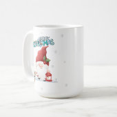 Schattigee Kerstman Gnome met Rendier Koffiemok (Voorkant links)