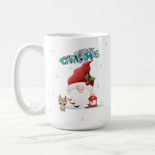 Schattigee Kerstman Gnome met Rendier Koffiemok