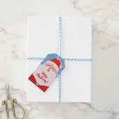 Schattigee Kerstman Graphic Christmas Cadeaulabel (Met Touw)