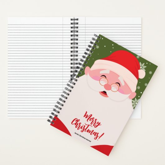 Schattigee Kerstman Graphic Christmas Notitieboek (Binnen)