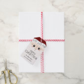 Schattigee Kerstman Ho Ho Ho Vrolijk Kerstfeest Cadeaulabel (Met Touw)