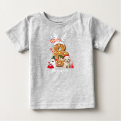 Schattigee Kerstman Hoed Gingerbread Letter B Boy (Voorkant)