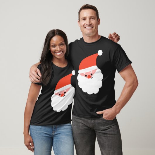 Schattigee Kerstman Hoofd Kerstmis T-shirt (Unisex)