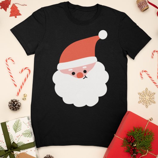 Schattigee Kerstman Hoofd Kerstmis T-shirt