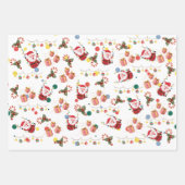 Schattigee kerstman inpakpapier vel (Voorkant)